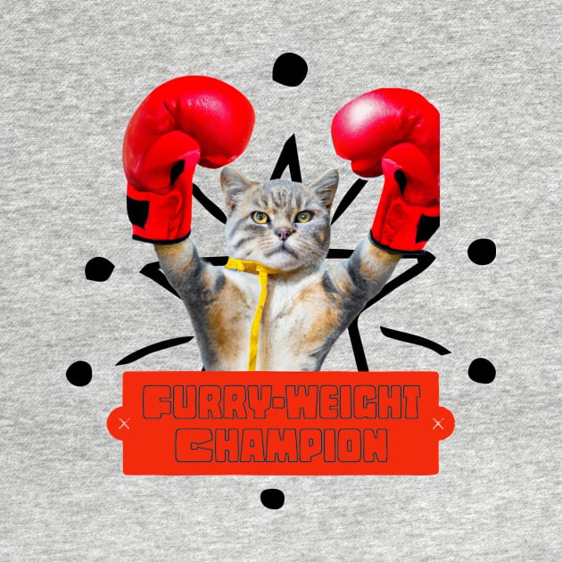 Boxing Cat Furry-weight Champion by JusstTees